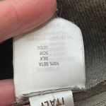 Brunello Cucinelli  Silk Draping Ruched Wool Cashmere Dress Size 10 Taupe Brown Photo 7