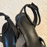 14th & Union NEW Black Faux Croc Square Toe Heel Sandals Photo 4