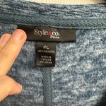 Style & Co NWY . Heathered Blue Fleece Pullover Size Petite Large Photo 1