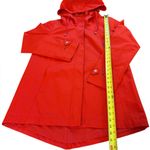 Eileen Fisher  Cotton Nylon Hooded Jacket Red Womens Size Small Rain Anorak Photo 11
