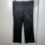 Free People  Love Language Black Vegan Faux Leather Low-Rise‎ Pants Size 12 NWT Photo 2