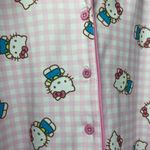 Hello Kitty | Checkered  Print Button Down Pajama Top Medium Photo 3