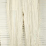 Faherty  Womens White Arlie Day Linen Blend Pants Medium‎ Photo 0