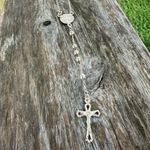 Vintage‎ Plain Bead Rosary Real 925 Sterling Rosario Silver Photo 2