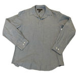 Banana Republic  Women Linen Blue Small Popover Tunic Top Long‎ Sleeve Pleated Photo 0