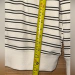 Maurice's Maurice’s Striped Henley Pullover cream black striped long sleeve top shirt S Photo 6