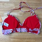 Kona Sol  Women's Red Layered Bikini Top - Size Large - NWT Photo 7