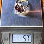 Artistic Natural Red Garnet Sterling Silver Cocktail Ring Size 6 Photo 8