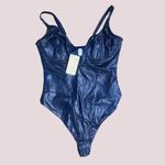 NWT Popilush Black Faux Leather Corset Top Shapewear Bodysuit Photo 3