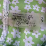 Aurelle High Rise Bright Green Floral Shorts Photo 3