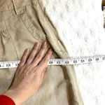 Sandro  Studio Tan Khaki Safari Classic Office Linen Blend A-line Skirt 8 Photo 5