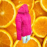 Calvin Klein  Puffer Jacket Hooded Full Zip Red Women's Size M Photo 8