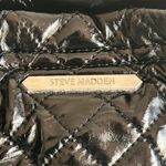 Steve Madden  Black Large Quilted Tote Weekender Shoulder Bag Canvas Handles Photo 2
