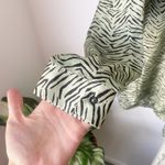 ZARA  Satin Oversized Animal Print Button Down Top Photo 4