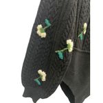 Naya Rea Wool Cable Knit Black Sweater Onesie Sz M Size M Photo 4