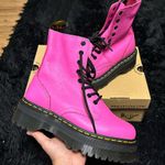 Dr. Martens 31295 pink leather platform zipper lace up boots shoes new Photo 0