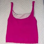 Carbon38 Ribbed Sports Bra Crop Top in Pink Photo 3