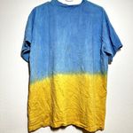 Disney Vintage  Pocahontas T-Shirt Y2K Short Sunflower Blue Yellow Ombre XL Photo 3