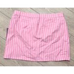 VICTOR GLEMAUD Pink White Stripe Denim Mini Skirt Plus Size 16 XL 1X NEW NWT Photo 3