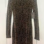 Black and Brown Long Sleeve Bodycon Dress Photo 0