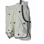 Madewell  Embroidered White Linen Pull on Shorts Size‎ Small #F3130 Photo 2