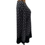 J Jill Wearever collection layered tunic oriental Geo print and solid black Size L Photo 2