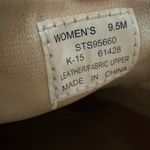 Sperry  Tan Ivory Striped Mesh Leather Boat Shoes Loafers Size 9.5 Photo 3