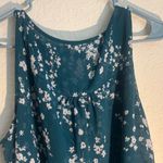 Christina B Teal Floral Tank Top Blue Size L Photo 6