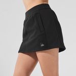 Alo Yoga  Polar Fleece Wintry Mix Skirt Size Medium NWT - Black Photo 2