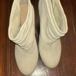 Tory Burch Cream Suede Heeled Ankle Booties Photo 2