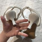 Unisa  7.5 White Braided Strap Heels Photo 2