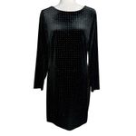 EXPRESS Velvet Dress L Long Sleeve Party Cocktail Sparkle Backless Whimsigoth Photo 2