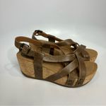 Bussola Fabia Strappy platform sandals tan brown leather women’s size 38 casual Photo 1
