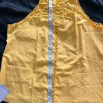 Tank Top Yellow Embellished Cut Out Tank Top Size M Photo 3