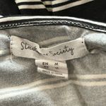 Streetwear Society Black and White Striped Sleeveless Shirt Photo 3