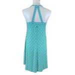 prAna  L Halter Active Dress Built In Bra Geometric Boho Travel Yoga Teal Photo 2
