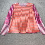 Lands' End Women's swim top pink and orange stripes size XL Photo 1
