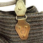 Eric Javits Purse Shenia Squishee Brown Gold Metallic Woven Tote Bag Fall Photo 7