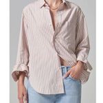 Citizens of Humanity  Kayla Button Down Shirt Women Size XS Mesa Stripe Collared Photo 0