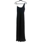 frankie's bikinis Frankie’s Bikinis Cara Cowl Neck Black Sleeveless Satin Maxi Slip Dress MEDIUM Photo 3