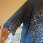 Vintage hand embroidered denim trench Size XL Photo 6