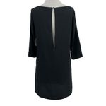 Leith NEW Little Black Dress Sleeves Keyhole Back Classic Shift Dress Unlined S Photo 1