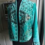 Crazy Train NWT embroidered beaded velvet boho blazer jacket, size medium Photo 0
