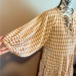 ON YOU White and Camel Gingham Maxi Dress Tan Photo 2