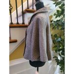 a.n.a  New Approach Cape Jacket Dark Brown Multicolor Coat Button Up Womens Sz M Photo 3