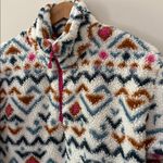 Eddie Bauer  Quarter Zip Women’s Fleece Sherpa Aztec Pullover Multicolor Size S Photo 4