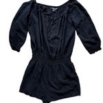 Forever 21 Peasant Blouse Romper with Shorts and 3/4 Sleeves Black Women's Size Small Photo 0