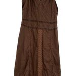 Gap Y2K Midi Dress Brown Boho Fairy Lace Tie Straps Empire Waist Size S Photo 0
