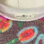 Natural Life  Cashmere-Like Pullover Sweater in Mauve Folk Flower Size XS Photo 4