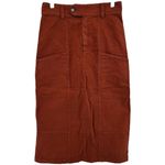 Rita Row Mango Skirt Cargo Pencil Utility Denim Jean Midi High Waisted Brown M Size M Photo 1